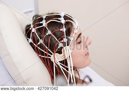 Patient Brain Testing Using Encephalography At Medical Center
