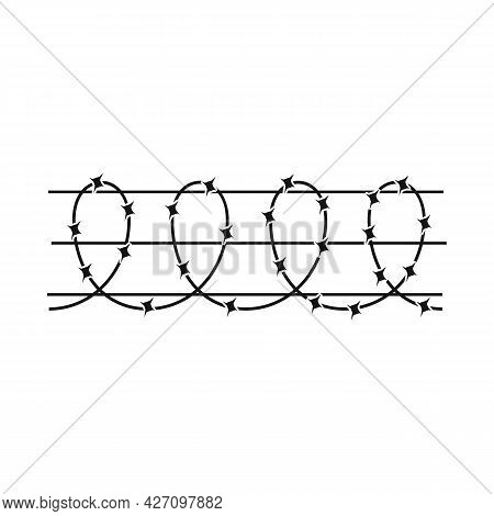 Vector Illustration Of Barbwire And Wire Icon. Web Element Of Barbwire And Fence Stock Vector Illust