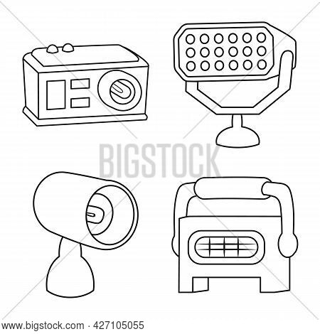 Vector Illustration Of Light And Theater Icon. Collection Of Light And Club Stock Vector Illustratio