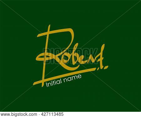 Robert\'s Handwriting. Signature Logo For Identity Hand Drawn Style