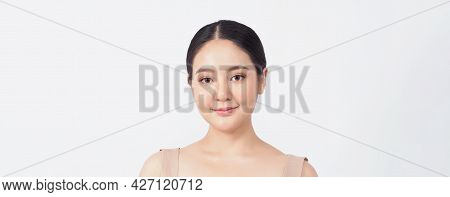 Young Asian Woman Beauty Face Make Up For Skincare Cosmetic