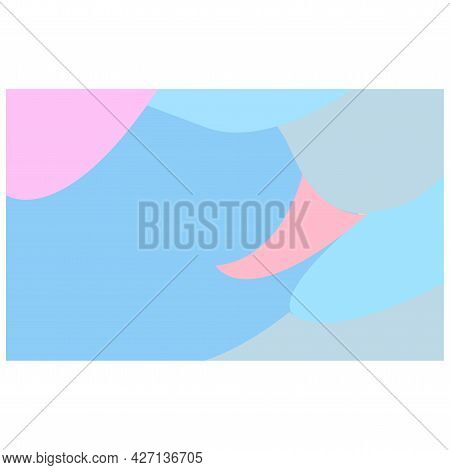 Background Illustration Light Blue With Curved Lines. The Vector Can Be Used For Various Media Or We
