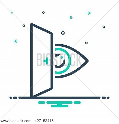 Mix Icon For Eye-looking Vision See View Look Sight Watch Eyesight Peep Eyeball Optical Human Door