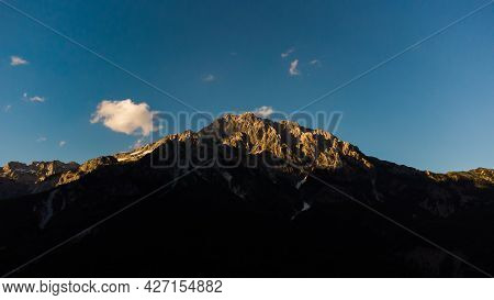 Mountain Landscape In National Park Theth In The Albanian Alps.