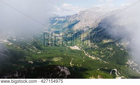 Theth National Park. Shkoder County, Albania. Landscape In The Central Part Of Albanian Alps.
