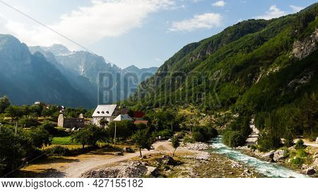 Amazing View Of Mountain In Albanian Alps