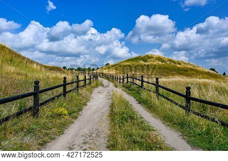 Old Uppsala With Grave Field And Large Mounds