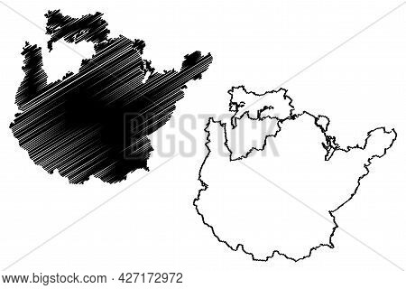 Potsdam-mittelmark District (federal Republic Of Germany, Rural District, State Of Brandenburg) Map 