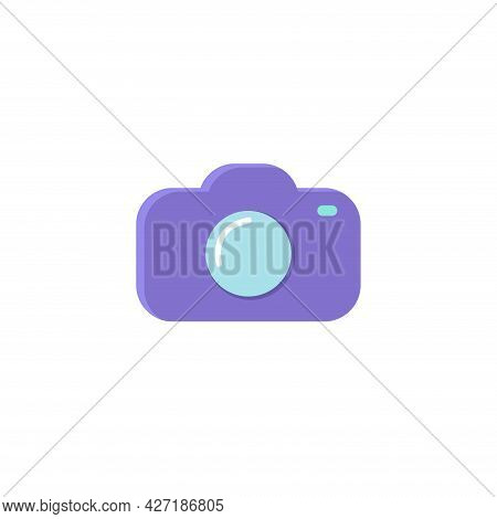 Photo Camera Clipart. Photo Camera Isolated Simple Flat Vector Clipart