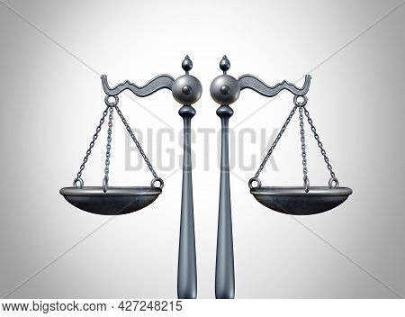 Parallel Justice Concept As A Legal Law System For The Victims Of Crime With Two Equal Parts Of A Sc
