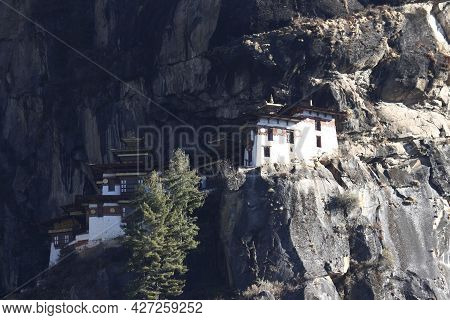 Paro Taktsang Also Known As The Taktsang Palphug Monastery And The Tiger's Nest