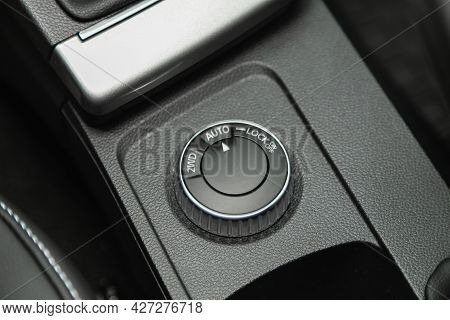 Novosibirsk, Russia - July 07, 2021:   Renault Arkana, Automatic Gear Lever And Gear Shift