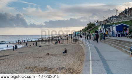 A View Of Southwold At Sunset On A Cold Autumn Evening