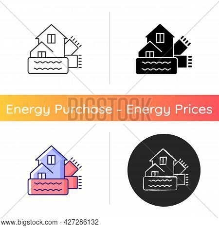 Weatherization Icon. Weatherproofing Building. Efficient Insulation For Home. House Heat And Climate