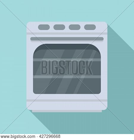 Convection Oven Icon Flat Vector. Electric Kitchen Stove. Grill Convection Oven