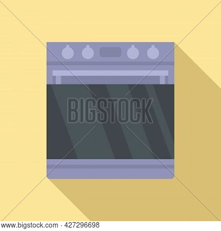 Digital Convection Oven Icon Flat Vector. Electric Grill Stove. Kitchen Convection Oven