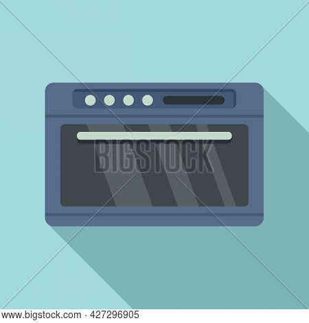 Gas Convection Oven Icon Flat Vector. Electric Grill Stove. Fan Convection Oven