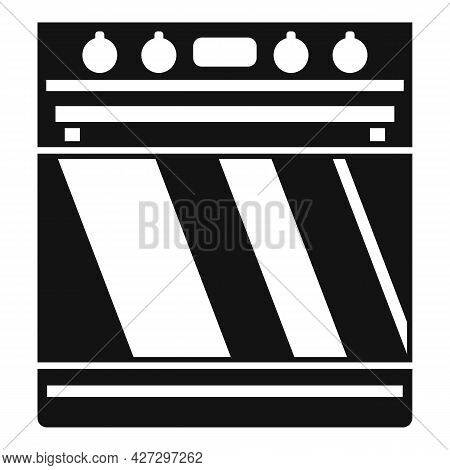 Digital Convection Oven Icon Simple Vector. Electric Grill Stove. Kitchen Convection Oven