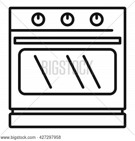 Convection Stove Icon Outline Vector. Electric Oven. Kitchen Convection Stove