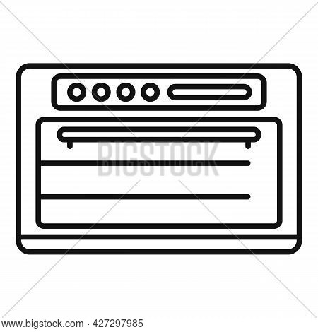 Gas Convection Oven Icon Outline Vector. Electric Grill Stove. Fan Convection Oven