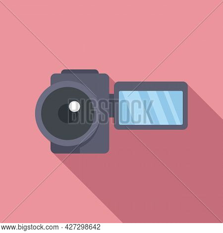 Home Camcorder Icon Flat Vector. Camera Movie. Tv Production