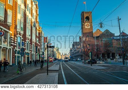 Amsterdam, The Netherlands - November 17, 2018: Beurs Van Berlage Building In Amsterdam, Designed By