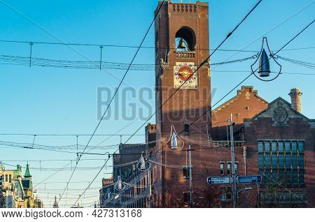 Amsterdam, The Netherlands - November 17, 2018: Beurs Van Berlage Building In Amsterdam, Designed By