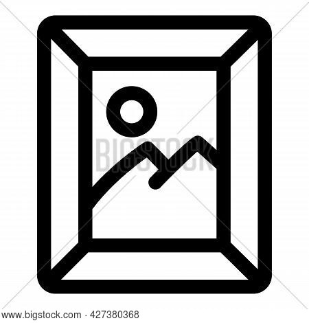 Mountain Wall Picture Icon. Outline Mountain Wall Picture Vector Icon For Web Design Isolated On Whi