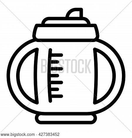 Mug Sippy Cup Icon. Outline Mug Sippy Cup Vector Icon For Web Design Isolated On White Background