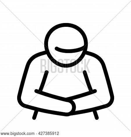Man Frostbite Icon. Outline Man Frostbite Vector Icon For Web Design Isolated On White Background