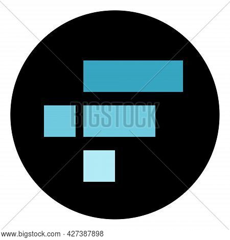 Ftx Token Ftt Symbol Cryptocurrency Logo, Coin Icon In Circle Isolated On White Background. Vector I