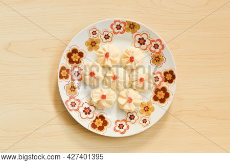 A Malay Traditional Cookies Called As Biskut Bunga Cina Or Chinese Flower Cookies Served During Eid 