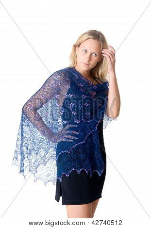 Ragazza In un blu Tippet
