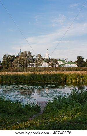 Beautiful Summer Landscape At A Pond, Vladimirskiy Area, Russia