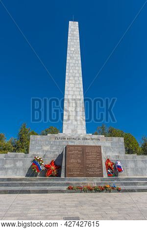 Sevastopol .  Crimea20.05.2021: Obelisk Of Glory To The Heroes Of The Battle For Sevastopol