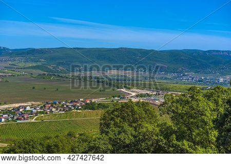 Crimean Peninsula In The Spring. View From The Mount Sapun