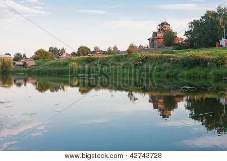 Beautiful Summer Landscape At A Pond, Vladimirskiy Area, Russia