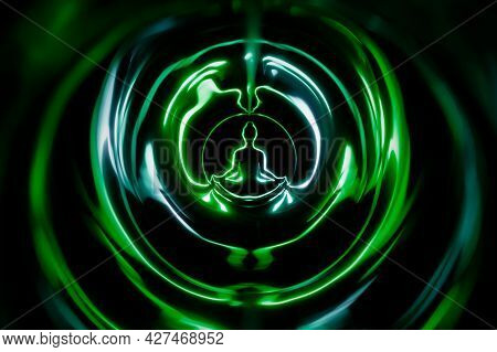 Yoga Meditation In Lotus Pose With Aura Spiritual