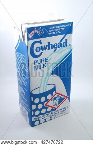 Manila, Ph - July 16 - Cowhead Pure Fresh Milk On July 16, 2021 In Manila, Philippines.