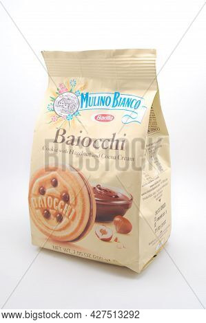 Manila, Ph - July 22 - Barilla Mulino Bianco Baiocchi Cookie With Hazelnut And Cocoa Cream On July 2