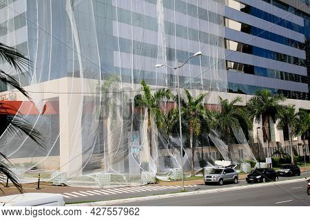Protective Screen During Building Renovation