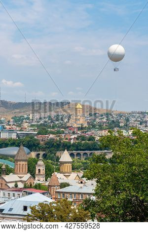 Beautiful view of Tbilis, capital of Georgia. Cityscape