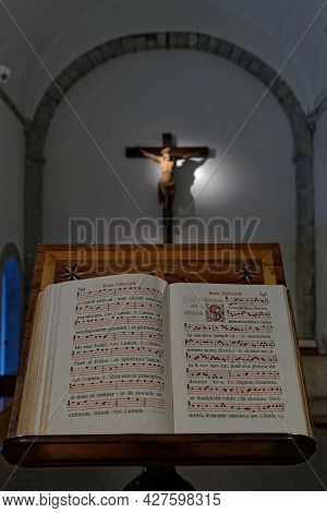 St-pierre De Chartreuse, France, June 6, 2021 :  Religious Book In The Grande Chartreuse Monastery.