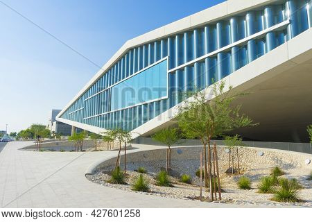 Doha, Qatar - Nov 23,2019 : Qatar National Library In The Heart Of Education City In Doha, Qatar On 