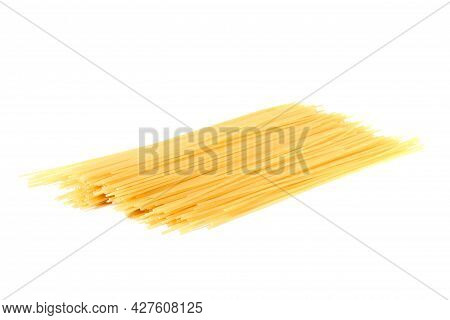 Raw Pasta Isolated On White Background Close-up