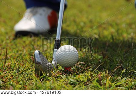 Blurred Golfers Are Playing Golf In The Evening Golf Course Golf Backglound In Thailand