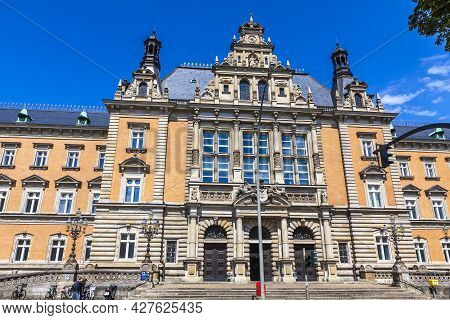 Hamburg, Germany - June 25, 2021: Facade Of Landgericht Hamburg Criminal Justice Court Building (lan
