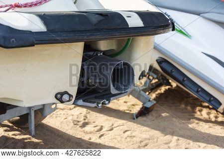 Water Jet Installation Of A Jet Ski, Jet Ski Propulsion, Water Jet, Device And Parts Of A Jet Ski.