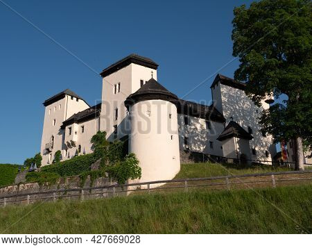 Goldegg, Austria - June 23 2021: Schloss Goldegg Castle In The Pongau Region Of Salzburg, Austria On