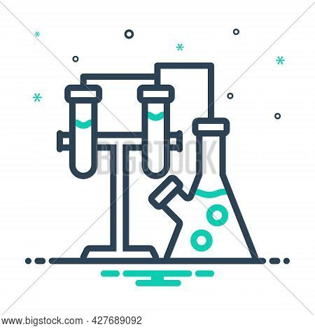 Mix Icon For Chemistry Experiment Lab Pharmaceutical Research Test-tube Medical  Patholology Beaker 